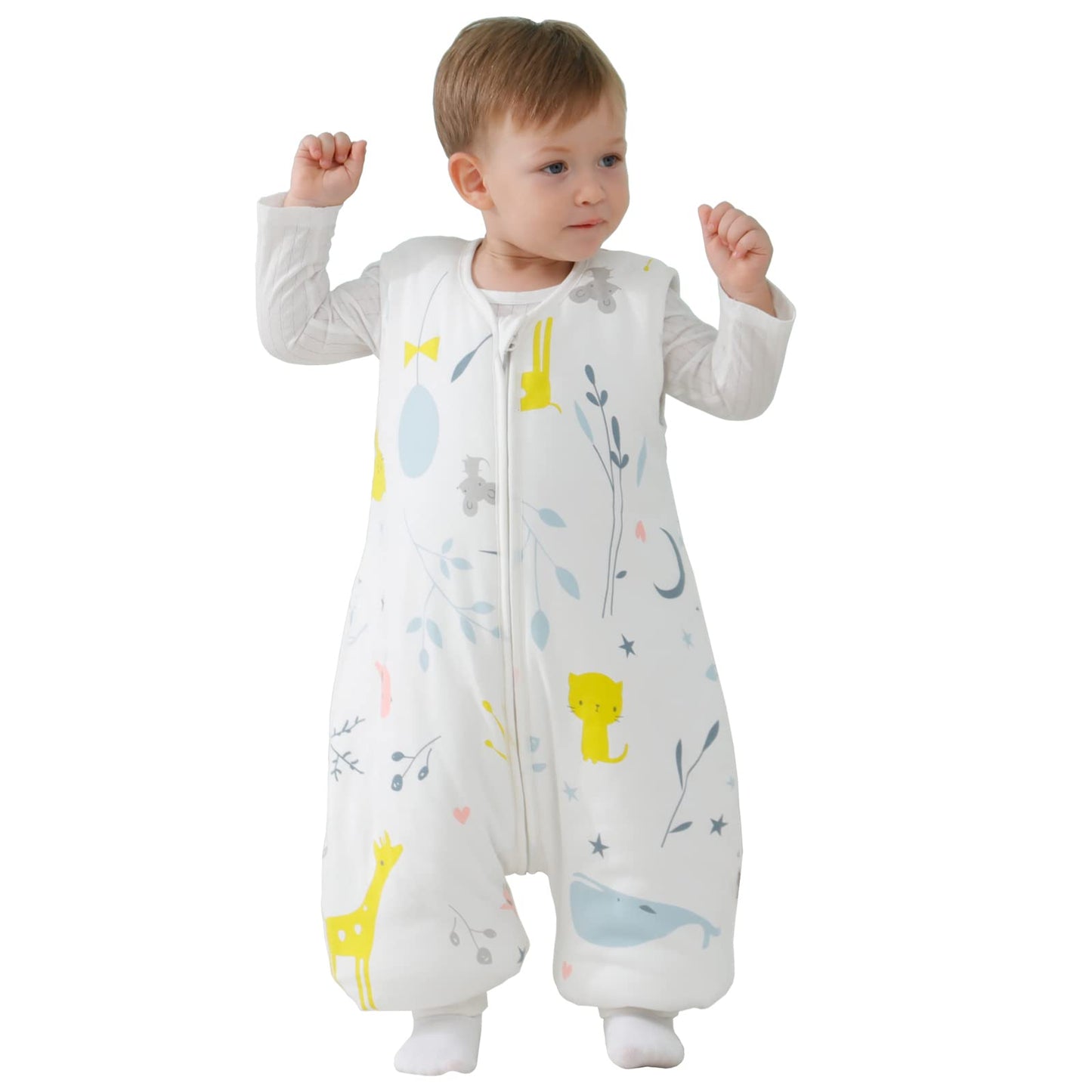 Mosebears Baby Sleep Sack with Feet,Baby Winter Sleep Sack for Toddler Thicken 2.5 TOG (6-18 Months, Baby height 28-34 inches)