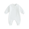 Twopumpkin Newborn Baby Boy Warm Sweatshirt Onesie Romper Long Sleeve Fleece Sweater Jumpsuit Winter Snow Outfit Clothes (Warm F