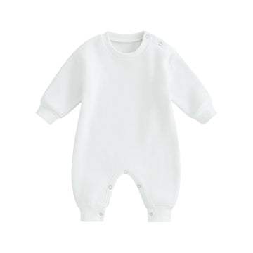 Twopumpkin Newborn Baby Boy Warm Sweatshirt Onesie Romper Long Sleeve Fleece Sweater Jumpsuit Winter Snow Outfit Clothes (Warm F
