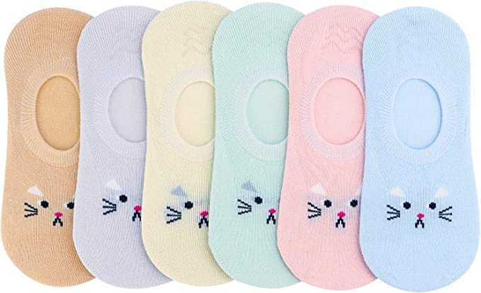 Ketkar Baby Girls Cotton No Show Low Cut Socks Loafer Shoe Foot Liner MultiDesign_Pack Of 05(515 Years,Multicolour)
