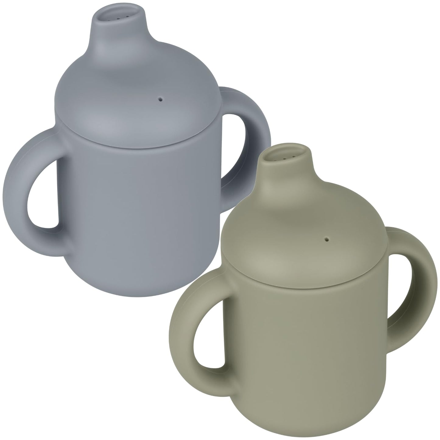 Mintlyfe Baby Sippy Cup, 2 Pack Of Silicone Trainer Cup Toddler For Boys And Girls, Unbreakable, Spill Proof And Two Handle Lear