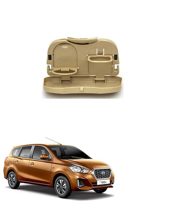 Stylish Foldable Compact Car Back Seat Tray for Food/Drinks/Cup/Bottle Holder Universal Pack of 1 Suitable for Datsun Go Plus