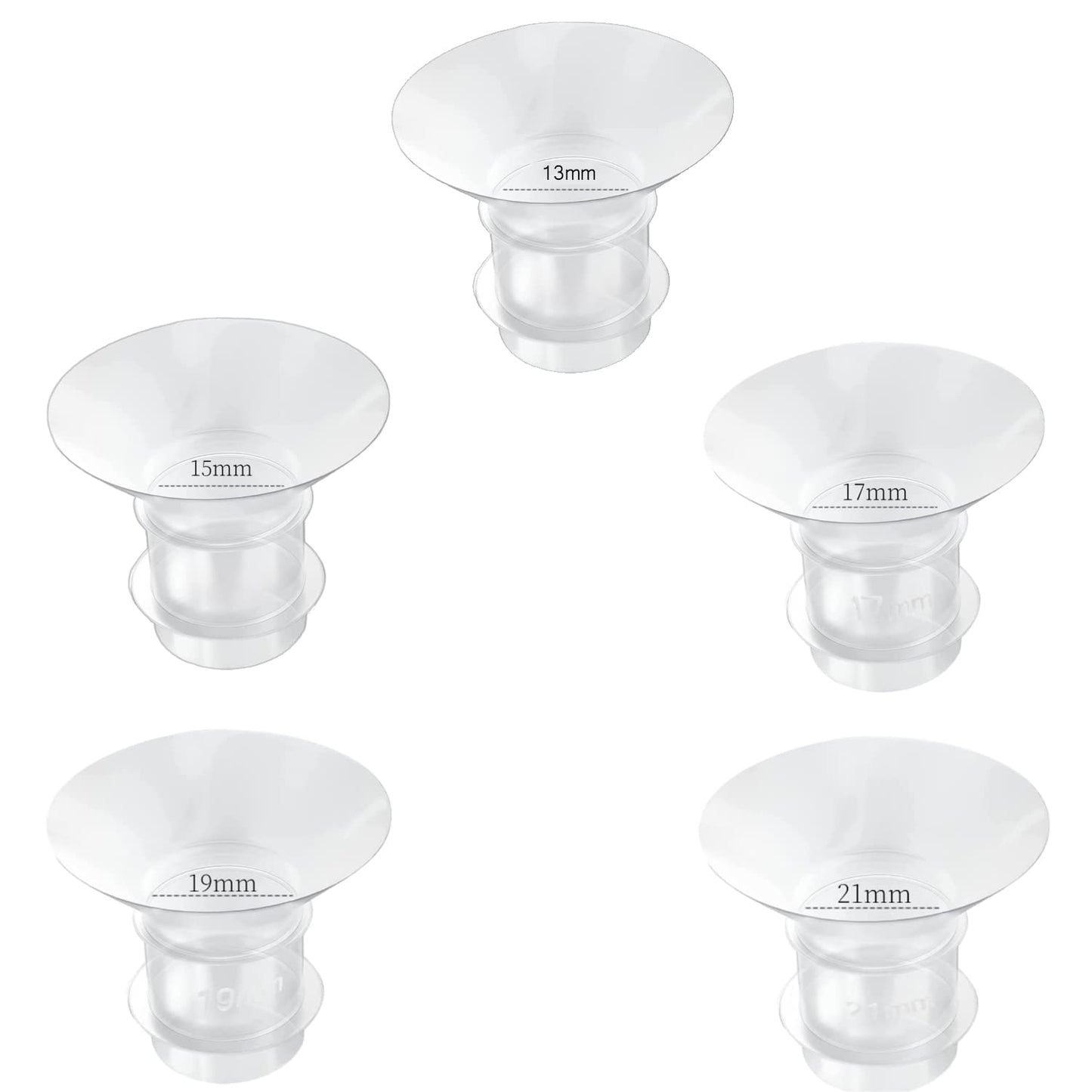 Flange Inserts 13/15/17/19/21Mm Suitable For Medela,Spectra 24Mm Shields/Flanges,Willow Cups.Compatible With S9/S10/S12 Wearable