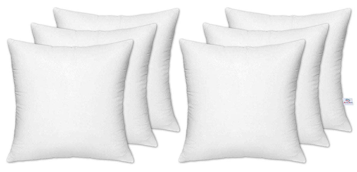 Heart Home Square Microfibre Filled Cushion Filler 12inchx12inchPack of 6 (White)HS_38_HEARTH21172