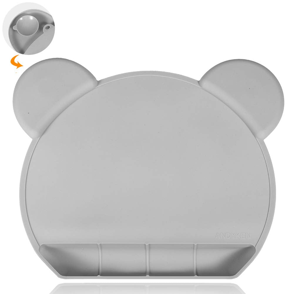 Food Catching Baby Placemat With Suction - Non-Slip Placemats For Kids With Strong Suction Silicone Placemats Suction Babies Tod