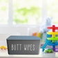 Moorfowl Butt Wipes Dispenser For Bathroom, Upgrade Size(8.2L X 4.9W X 3.9H Inches), Large Capacity Flushable Wipes Holder Conta