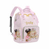 Artsadd Custom Diaper Backpack For Princess Mom, Large Travel Shoulder Bag With Stroller Straps, Personalized Pumpkin Design, Na