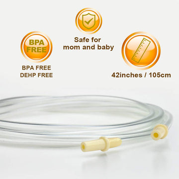 Maymom Tubing Compatible With Medela Replacement Tubing (Two Packs, 4 Tubes) 2 Valves And 2 Membranes For Medela Pump In Style A