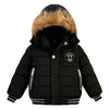Toddler Boys Down Jacket Fur Collar Hood Thick Warm Winter Snowsuit Coat Parka 4-5T