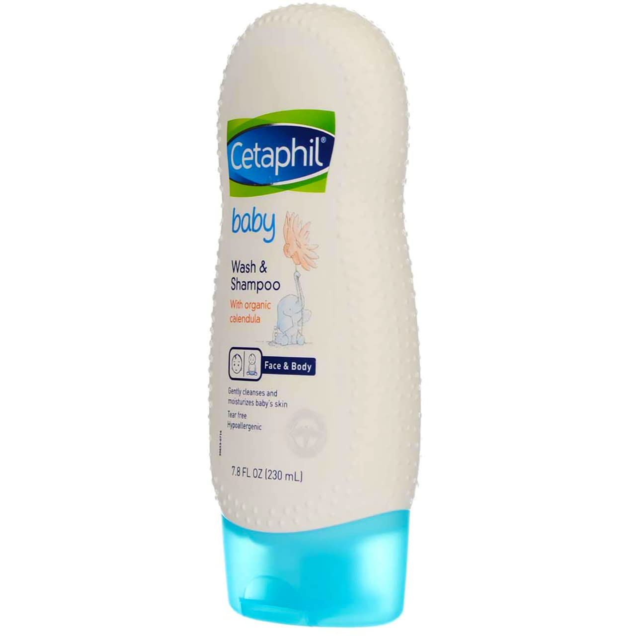 Cetaphil Baby - Wash & Shampoo - with Organic Calendula - Net Wt. 7.8 FL OZ (230 mL) Per Bottle - Pack of 2 Bottles (Packaging/D