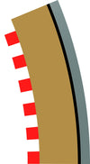 Scalextric C8239 Borders Tan Outer Radius - 22.5 Degrees