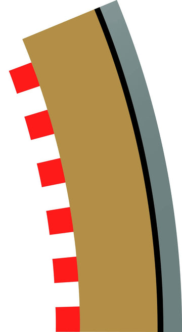 Scalextric C8239 Borders Tan Outer Radius - 22.5 Degrees