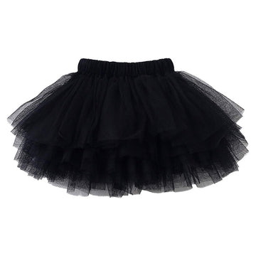 Colorful Childhood Baby Girls Tutu Skirt Toddler 6 Layered Tulle Tutus 1-8T Black Size 7-8T