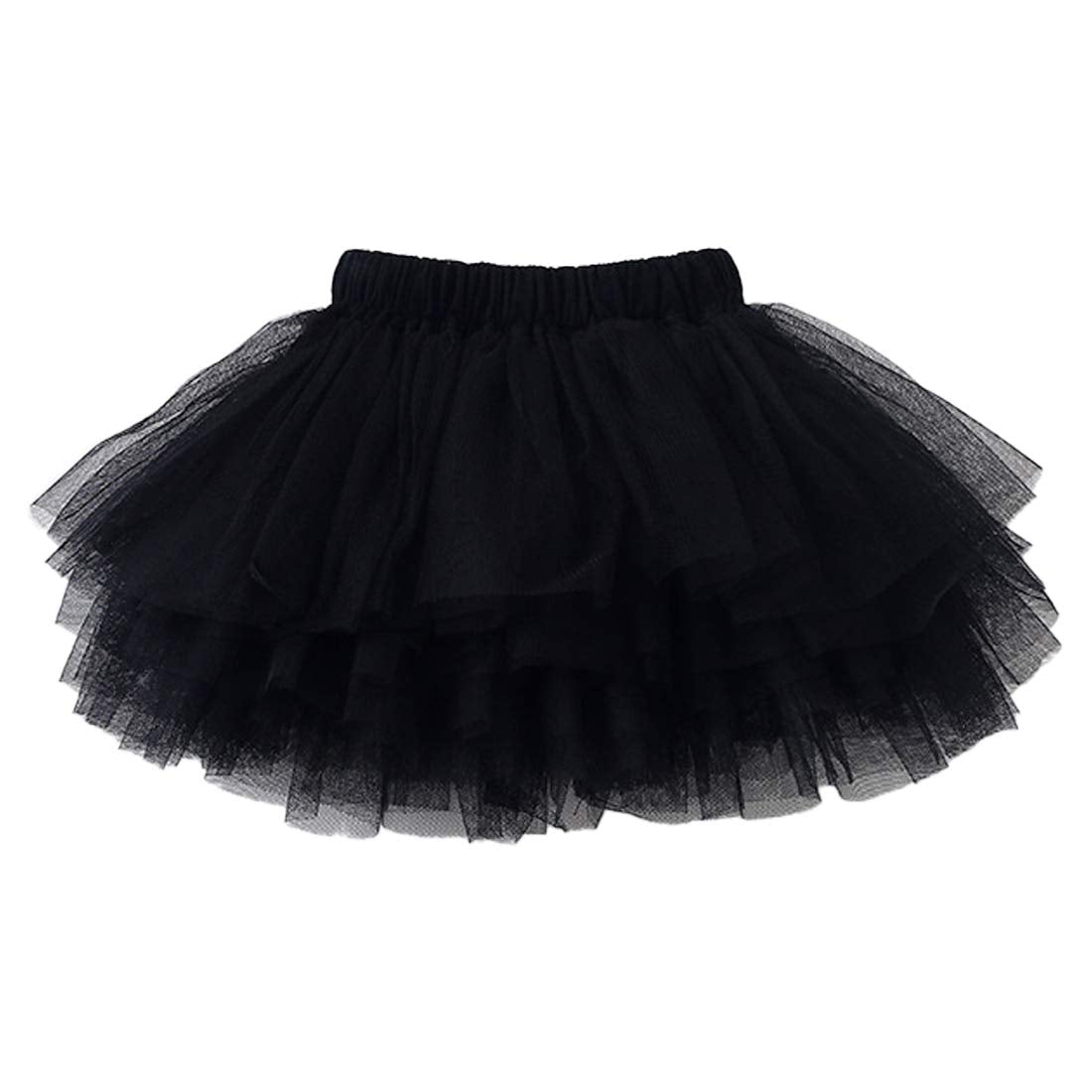 Colorful Childhood Baby Girls Tutu Skirt Toddler 6 Layered Tulle Tutus 1-8T Black Size 12-24 Months