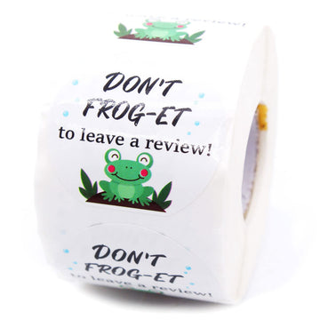 Cute Small Business Stickers,Funny Don'T Frog-Et To Leave A Review Business Stickers,Thank You Stickers,Packaging Stickers, Mail