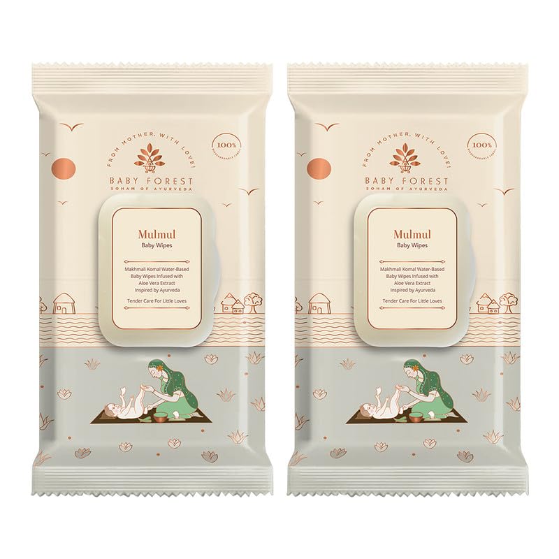Baby Forest Mulmul Baby Wipes (Pack Of 2)