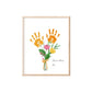 Poranlem Baby Handprint Craft Art DIY Floral Bouquet Kids Birthday Activity Children Keepsake Wall Art Print Flowers Painting Gi