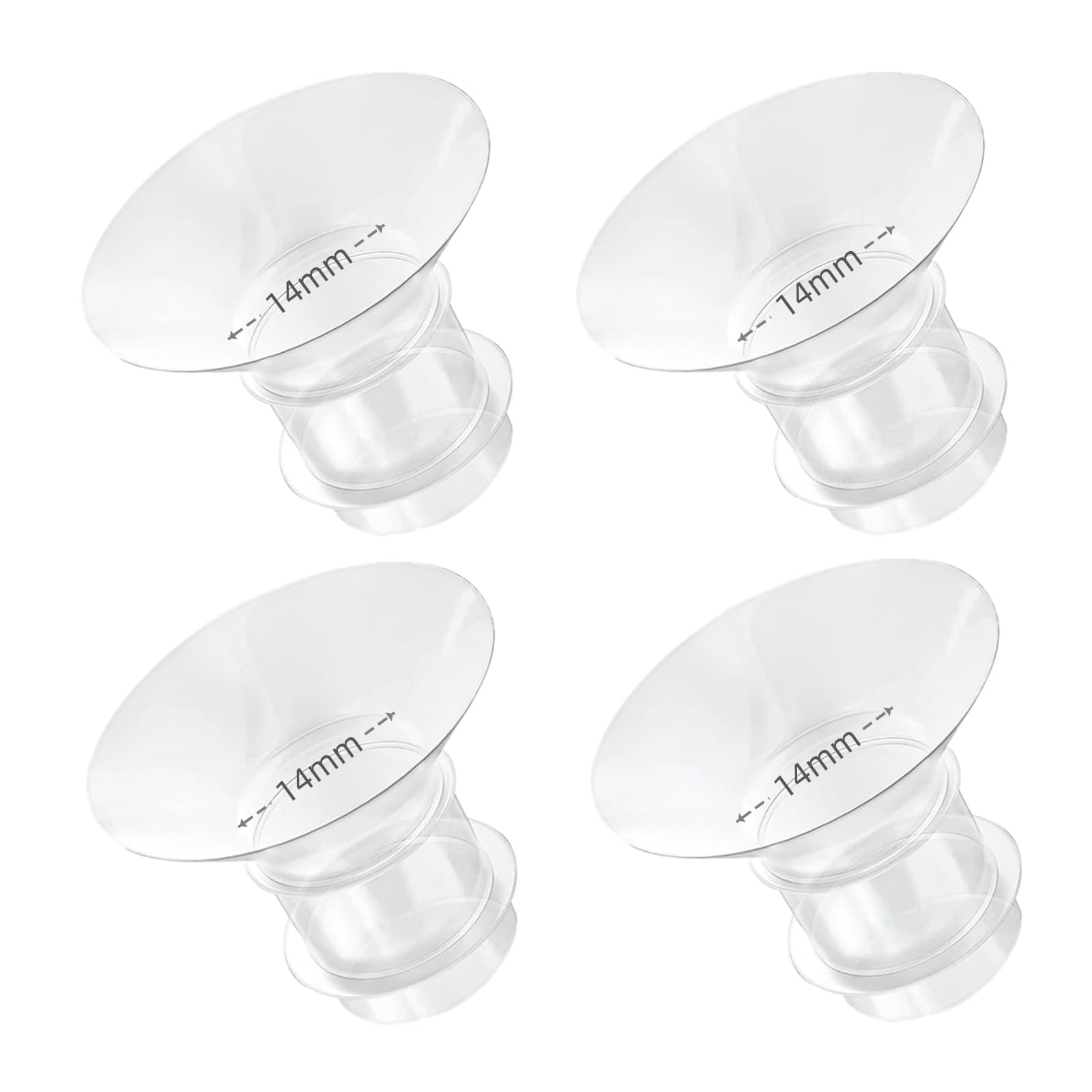 4PCS Flange Insert 14mm Compatible with Momcozy M5/M6/M9/S12 Pro/S9 Pro/V1 Pro/V2 Pro, Spectra/Medela/Elvie/NCVI/TSRETE/eufy/Lan