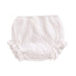 Newborn Toddler Baby Girls Kids Cotton Linen Bloomer Shorts Diaper Cover (White, 2-3 T)