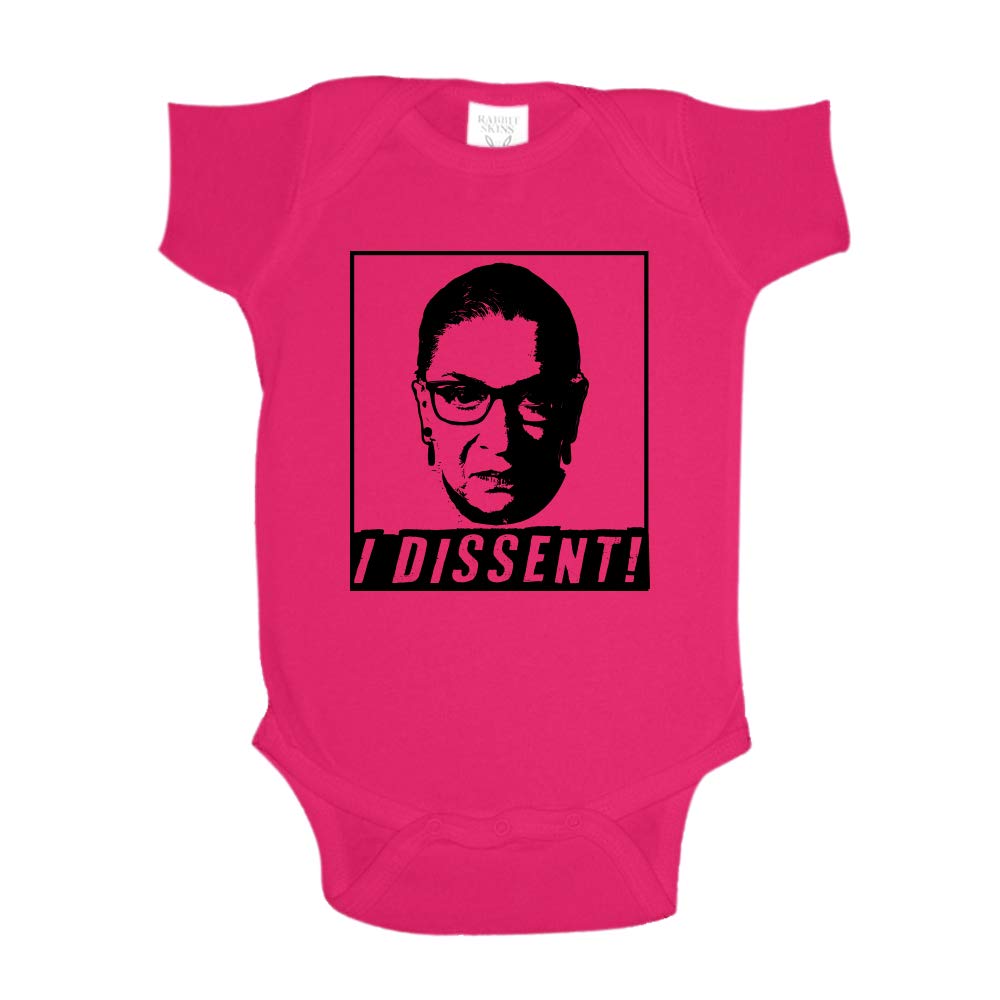 The Shirt Den I Dissent Ruth Bader Ginsburg Baby One Piece 6 Mo Cyber Pink
