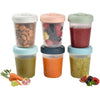 Beaba Food Storage Set - Air Tight Interlocking Stackable Containers For Baby & Toddler Meals With Graduation Scale, Leakproof, 