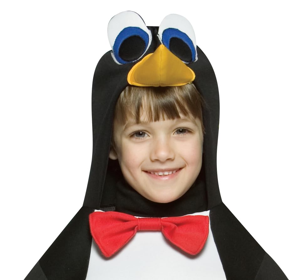 Rasta Imposta Lightweight Penguin Costume, Black and White, Child Size 4-6X