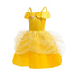Dressy Daisy Toddler Little Girls' Princess Costume Fancy Dresses Up Halloween Party With Accessories Size 3T To 4T Gold