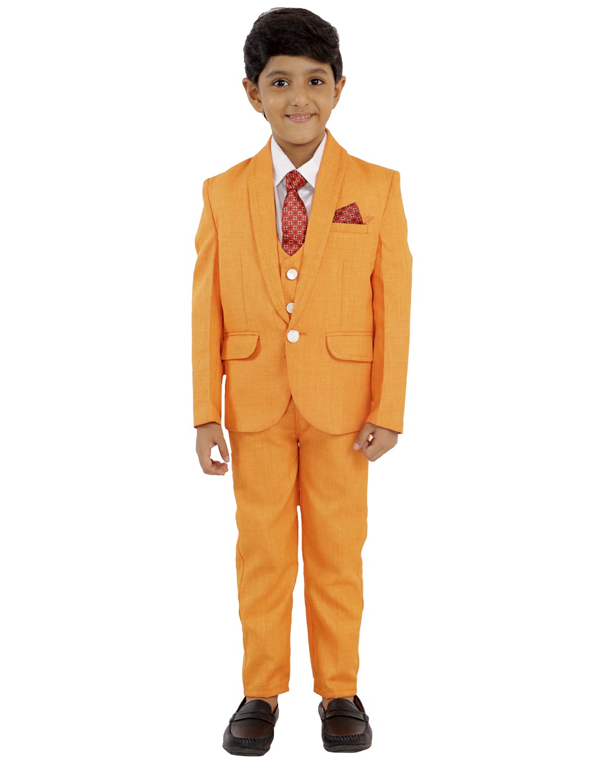 Fourfolds BoyS 5Piece Suit (Fs150, Orange, 2)