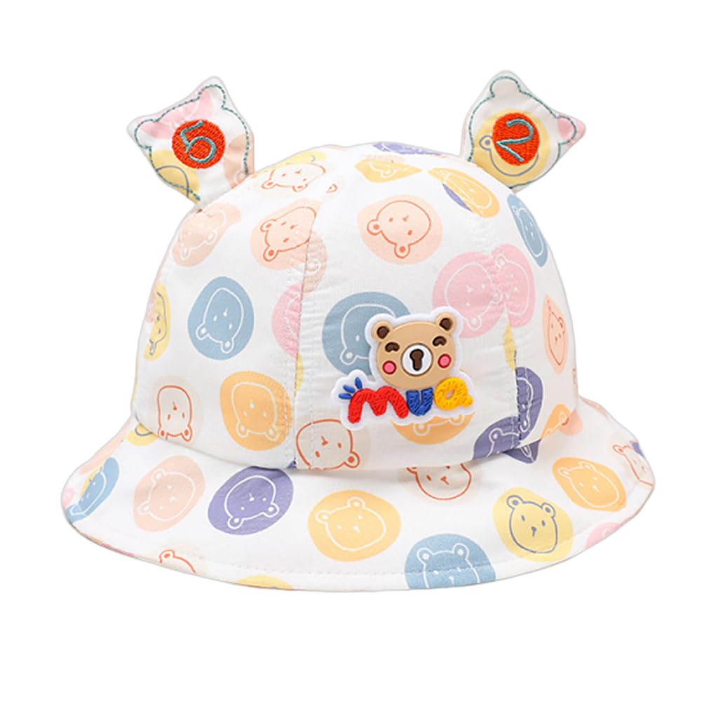 Zibuyu Baby Bucket Hat, Soft Breathable Sun Cap For Toddlers 13 Pink