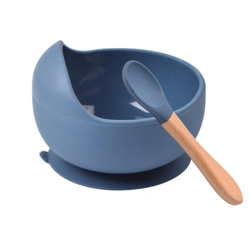 Spatlus Silicone Suction Baby Bowl and Spoon Set  Silicone Suction Bowl BPAFree, SoftTip Spoon Baby Feeding Essentials First 