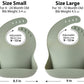 Ymcf Products 2-Pack Waterproof Silicone Baby Bib Lightweight Comfortable Easy-Wipe Clean (Sea Shell/Seafoam Green, Large)