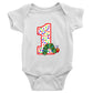 Snagminio 1St Birthday Hungry Caterpillar Crawling Baby Bodysuit Cloths Long Sleeve Organic Cotton Romper, DWhite, 912 Months