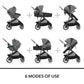 Evenflo Shyft Intuiti+ Travel System Featuring Revolve180 Litemax Nxt With Sensorysoothe (Angler Tweed)