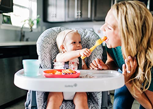 Safety 1st High Chairs for Babies and Toddlers, 3-In-1 Grow and Go with Tray and Adjustable Seat, Monolith
