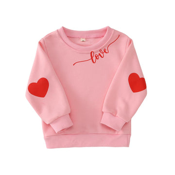 Modntoga Women Valentine'S Day Sweatshirt Toddler Girl Mommy And Me Crewneck Shirt Love Heart Print Long Sleeve Pullover Tops (P