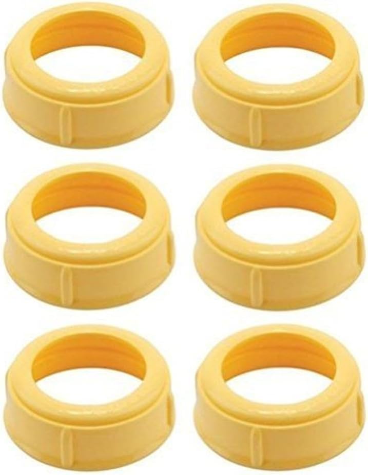 Medela Collar Rings for Medela Baby Bottles 5oz & 8oz | 1 Count (Pack of 6) BPA Free | Compatible with Plastic & Glass Bottles |