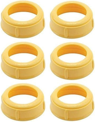 Medela Collar Rings for Medela Baby Bottles 5oz & 8oz | 1 Count (Pack of 6) BPA Free | Compatible with Plastic & Glass Bottles |