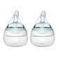 POTATO Glass Baby Bottles for Newborn Babies, Anti Colic Breastfeeding Bottle with Wide Neck, Slow Flow, 2pack, 2.5oz, Blue
