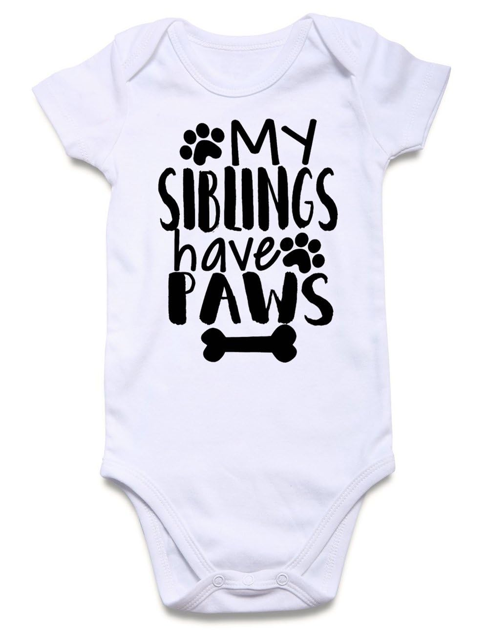 Funnycokid Baby Announcement Bodysuit My Siblings Have Paws Jumpsuit P – Cutebab WBBAPB0DFTJ9L29