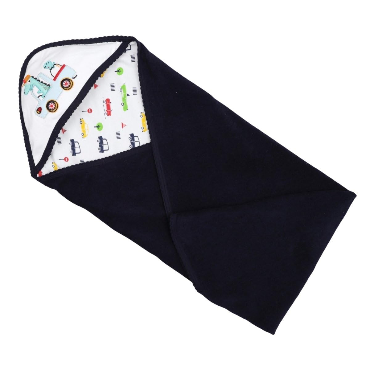 The Mom Store Baby Hooded Towel Blanket for New Born 03 Months | Safe, Soft, and Comfortable | Trendy Hooded Towel for Baby Boy