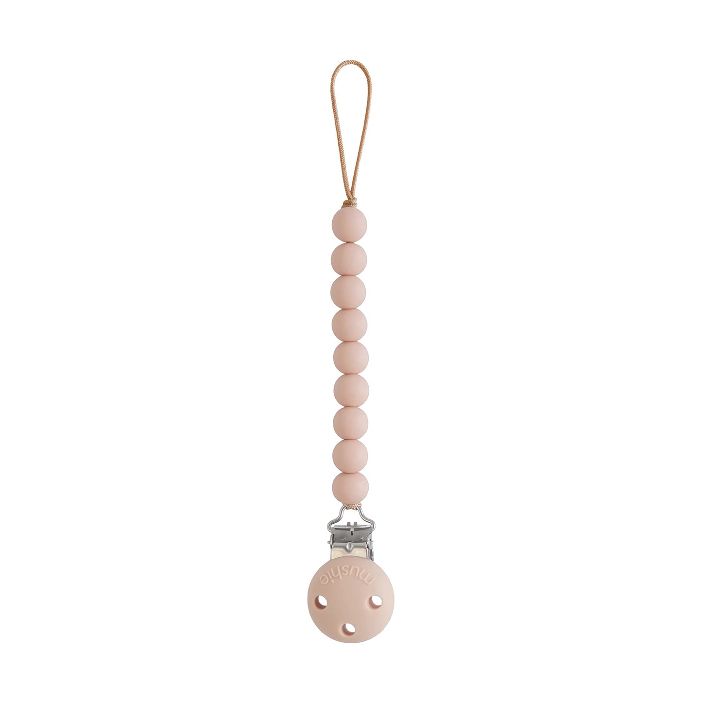 mushie 100% Silicone Baby Pacifier Clip BPA Free | Hera (Blush)