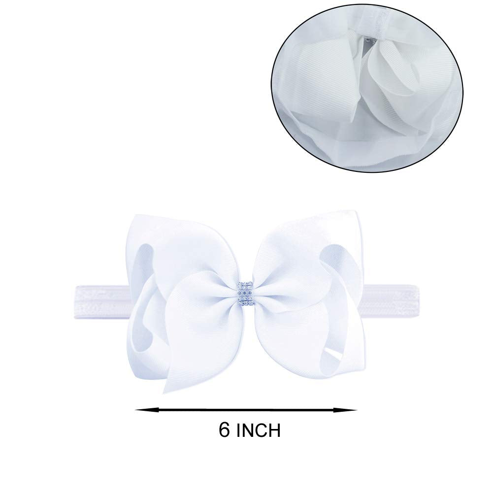 Bgfks 5 Layered Toddlers Tulle Tutu Skirt For Girls With Headband For Baby Girl 0 To 36 Months (White, L,24-36 Months)