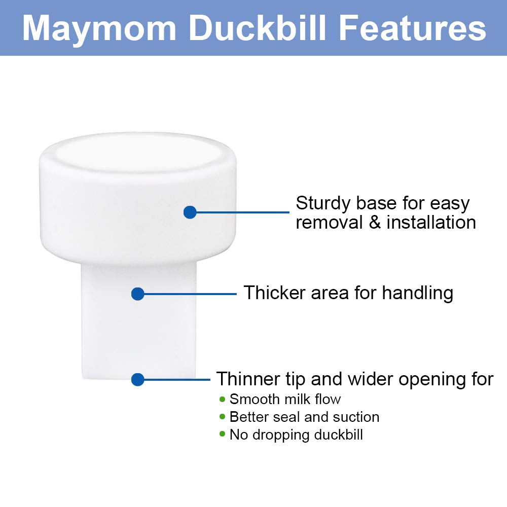 Maymom Pump Parts Work With Spectra S2 Spectra S1, 24Mm Flange Valve Tube Bottle Backflow Protector, Not Original Spectra S2 Acc