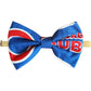 Chicago Baseball Newborn Baby Girl To Toddler Nylon Headband Bow - Made In Usa