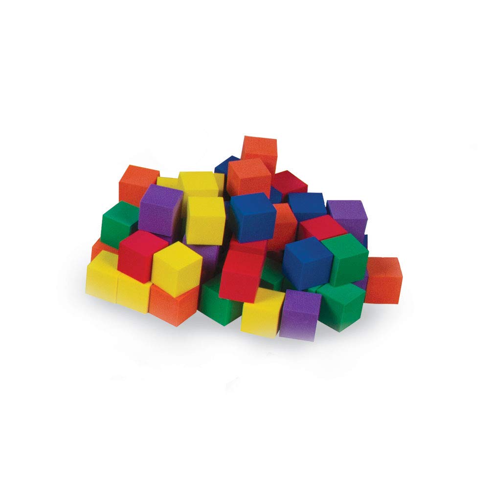 hand2mind Foam Blocks, Counting Cubes for Kids Math, 1 Inch Blocks for Preschool Crafts, Early Math Manipulatives for Preschool,