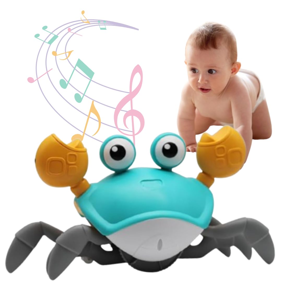 Moving Crab Toy for Kids and Babies | Interactive Sensory Development with Music, Lights, and Motion | Walker and Toddler Fun | 