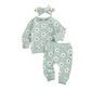 Fybitbo Infant Baby Girls Fall Winter Clothes Daisy Print Pullover Sweatshirt Tops Shirt+Pocket Pants Trousers 3Pcs Outfits (6-1