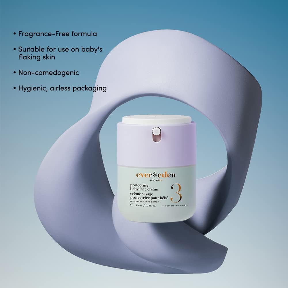 Evereden Protecting Baby Face Cream (1.7 Fl. Oz.): No.3 Rich Baby Cream - Nourishing Infant Face Moisturizer For Ultra-Dry Skin