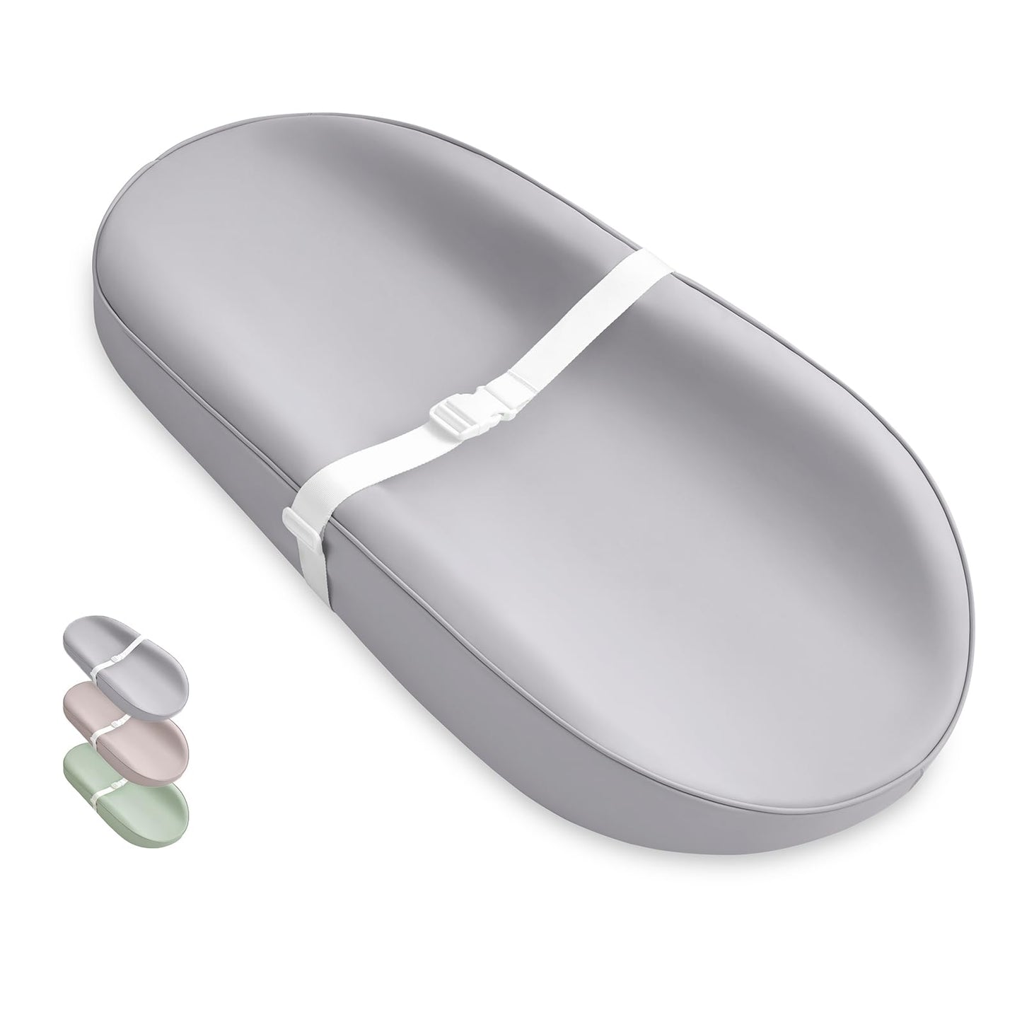 Blissful Diary Vegan Leather Baby Changing Pad with Waterproof & Wipe-Clean PU Cover, Avocado Size Cozy Diaper Changing Pad for 