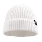 Simple Knitted Baby Beanie Hip-Hop Boys Winter Hat Toddler Kids Bonnet For Girls 0-5Y (Black+Light Gray+White, S)